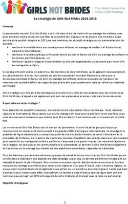 La stratégie de Girls Not Brides 2014-2016