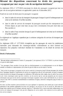 R&eacute;sum&eacute; des dispositions concernant les droits des passagers voyageant par mer ou par voie de navigation int&eacute;rieure1