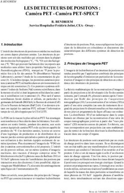LES DETECTEURS DE POSITONS : CAM&Oslash;RA PET - CAM&Oslash;RA PET-SPECT