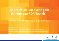 LE PROJET 3R : UN AVANT-GOÛT DU NOUVEAU RDA TOOLKIT - GRANDE BIBLIOTHÈQUE, BANQ, 18 JUIN 2018