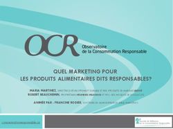 QUEL MARKETING POUR LES PRODUITS ALIMENTAIRES DITS RESPONSABLES?