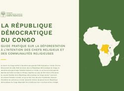 LA R&Eacute;PUBLIQUE D&Eacute;MOCRATIQUE DU CONGO - GUIDE PRATIQUE SUR LA D&Eacute;FORESTATION &Agrave; L'INTENTION DES CHEFS RELIGIEUX ET DES COMMUNAUT&Eacute;S RELIGIEUSES ...