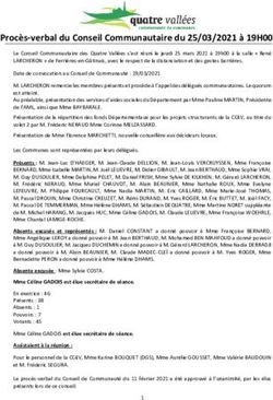 Proc&egrave;s-verbal du Conseil Communautaire du 25/03/2021 &agrave; 19H00 - CC4V
