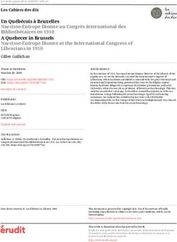 Un Qu&eacute;b&eacute;cois &agrave; Bruxelles Narcisse-Eutrope Dionne au Congr&egrave;s international des Biblioth&eacute;caires en 1910 A Quebecer in Brussels Narcisse-Eutrope ...