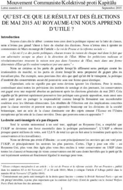QU'EST-CE QUE LE R&Eacute;SULTAT DES &Eacute;LECTIONS DE MAI 2015 AU ROYAUME-UNI NOUS APPREND D'UTILE ?