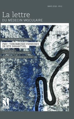 La lettre DU MÉDECIN VASCULAIRE - SFMV