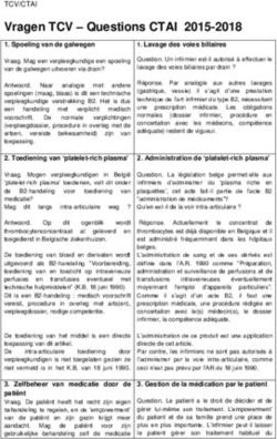 Vragen TCV - Questions CTAI 2015-2018 - TCV/CTAI - Volksgezondheid