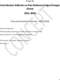 Contribution fédérale au Plan National intégré Énergie Climat 2021-2030 - SPF Economie