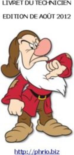 LIVRET DU TECHNICIEN EDITION DE AOÛT 2012