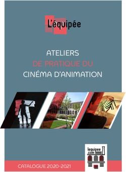 ATELIERS DE PRATIQUE DU CINÉMA D'ANIMATION - CATALOGUE 2020-2021 - L'équipée