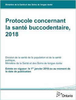 Protocole concernant la santé buccodentaire, 2018 - Ministry ...