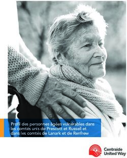 Profil des personnes âgées vulnérables dans les comtés unis de Prescott et Russell et dans les comtés de Lanark et de Renfrew