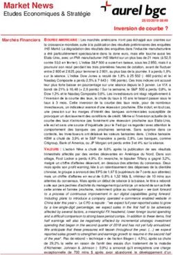 Market News Etudes Economiques & Strat&eacute;gie