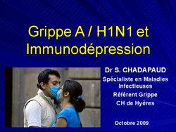 Grippe A / H1N1 Immunodépression - Dr S. CHADAPAUD Spécialiste en Maladies Infectieuses
