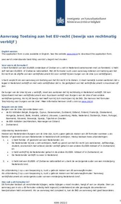 Aanvraag Toetsing aan het EU-recht (bewijs van rechtmatig verblijf )