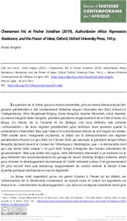 Cheeseman Nic et Fischer Jonathan (2019), Authoritarian Africa: Repression, Resistance, and the Power of Ideas, Oxford, Oxford University Press ...