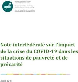 Note interf&eacute;d&eacute;rale sur l'impact de la crise du COVID-19 dans les situations de pauvret&eacute; et de pr&eacute;carit&eacute; - Avril 2021