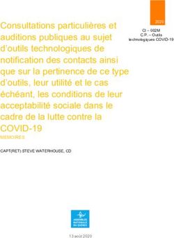 Consultations particulières et auditions publiques au sujet d'outils technologiques de notification des contacts ainsi que sur la pertinence de ce ...