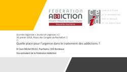 Quelle place pour l'urgence dans le traitement des addictions ? - Journ&eacute;e r&eacute;gionale " Jeunes et urgences " 30 janvier 2018, Palais des Congr&egrave;s de ...