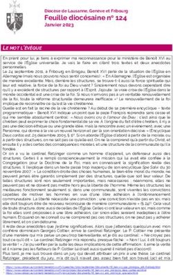 Feuille dioc&eacute;saine no 124 - Janvier 2023 - Dioc&egrave;se LGF
