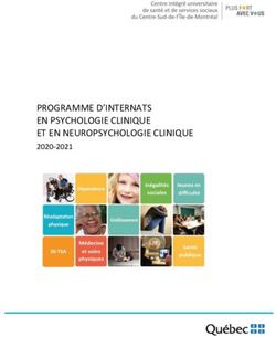 PROGRAMME D'INTERNATS EN PSYCHOLOGIE CLINIQUE ET EN NEUROPSYCHOLOGIE CLINIQUE 2020-2021