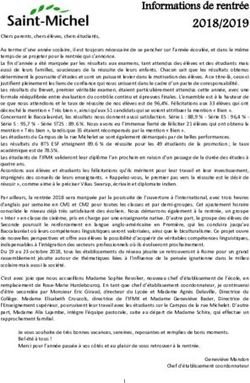 2018/2019 Informations de rentrée - Saint-michel-enseignement