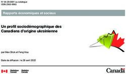 Un profil sociod&eacute;mographique des Canadiens d'origine ukrainienne - Rapports &eacute;conomiques et sociaux