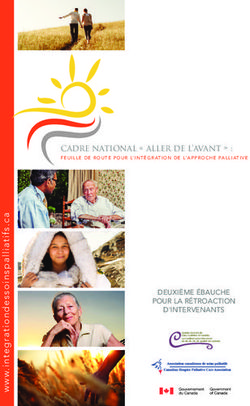 CADRE NATIONAL ALLER DE L'AVANT : DEUXIÈME ÉBAUCHE POUR LA RÉTROACTION D'INTERVENANTS