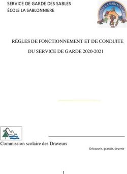 SERVICE DE GARDE DES SABLES &Eacute;COLE LA SABLONNIERE - R&Egrave;GLES DE FONCTIONNEMENT ET DE CONDUITE DU SERVICE DE GARDE 2020-2021 - &Eacute;cole La ...