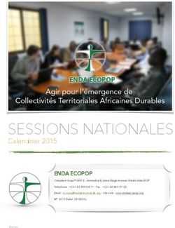 SESSIONS NATIONALES Calendrier 2015