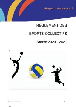 RÈGLEMENT DES SPORTS COLLECTIFS - Année 2020 2021