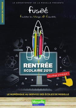 RENTR&Eacute;E SCOLAIRE 2019 - faciliter les usages &eacute;ducatifs - Moselle.fr