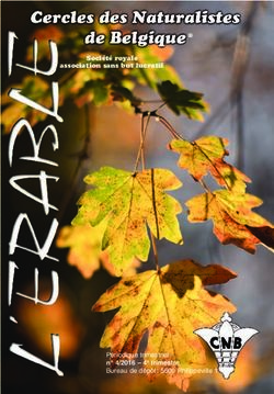 Périodique trimestriel n 4/2016 - 4e trimestre Bureau de dépôt: 5600 Philippeville 1 - Société royale association sans but lucratif - Cercles des ...