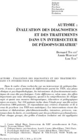 AUTISME : ÉVALUATION DES DIAGNOSTICS ET DES TRAITEMENTS DANS UN INTERSECTEUR DE PÉDOPSYCHIATRIE1 - preaut