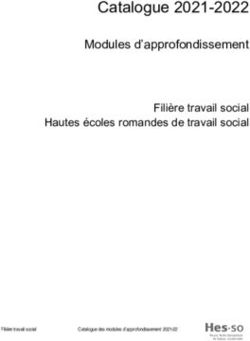 Catalogue 2021-2022 Modules d'approfondissement Filière travail social Hautes écoles romandes de travail social - HES-SO Genève