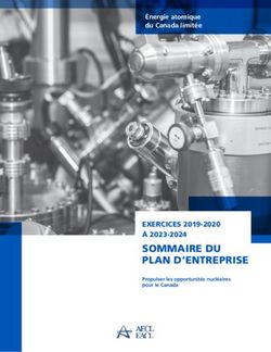 SOMMAIRE DU PLAN D'ENTREPRISE - EXERCICES 2019-2020 À 2023-2024 - Énergie atomique du Canada limitée - AECL