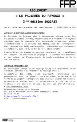 " LE PALMARÈS DU PAYSAGE " - RÈGLEMENT