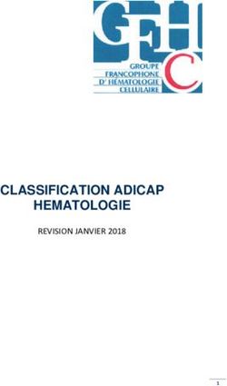 CLASSIFICATION ADICAP HEMATOLOGIE - REVISION JANVIER 2018 - GFHC