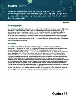 Atténuation des impacts de la pandémie COVID-19 sur le développement des enfants âgés de 0 à 5 ans : adaptation des pratiques de santé publique ...