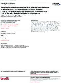 Prise de décision créative en situation d'incertitude : le cas de la sélection des mannequins par les maisons de mode Creative Decision-Making in ...