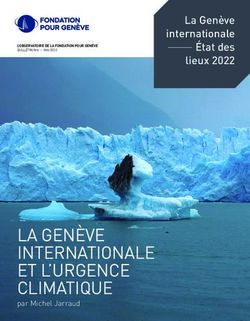 LA GEN&Egrave;VE INTERNATIONALE ET L'URGENCE CLIMATIQUE - La Gen&egrave;ve internationale &Eacute;tat des lieux 2022