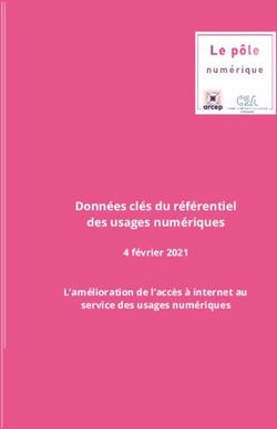 Données clés du référentiel - S2 2020 Décembre 2020 - Arcep