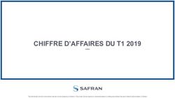 CHIFFRE D'AFFAIRES DU T1 2019 - Safran