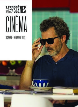 CIN&Eacute;MA OCTOBRE - D&Eacute;CEMBRE 2019 - Les deux sc&egrave;nes