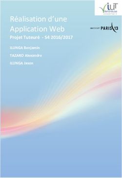 Réalisation d'une Application Web - Projet Tuteuré - S4 2016/2017 ILUNGA Benjamin - LIPN