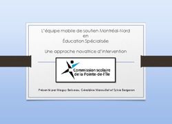 L'&eacute;quipe mobile de soutien Montr&eacute;al-Nord en &Eacute;ducation Sp&eacute;cialis&eacute;e Une approche novatrice d'intervention