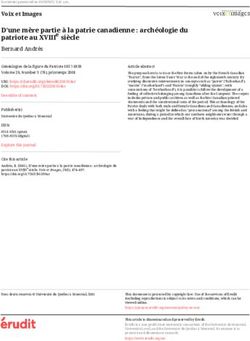 D'une mère partie à la patrie canadienne : archéologie du patriote au XVIIIe siècle - Érudit