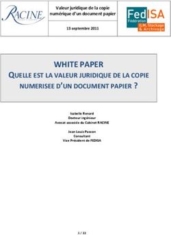 WHITE PAPER QUELLE EST LA VALEUR JURIDIQUE DE LA COPIE NUMERISEE D'UN DOCUMENT PAPIER ?
