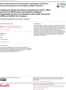 Soutenir la r&eacute;ussite des &eacute;l&egrave;ves pr&eacute;sentant un TDAH : effets per&ccedil;us d'un MOOC pour le personnel enseignant Supporting the Success of Students with ...