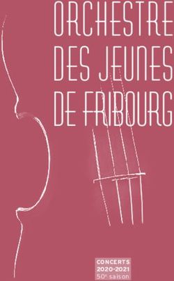 Orchestre des Jeunes de Fribourg - CONCERTS 2020-2021 50e saison